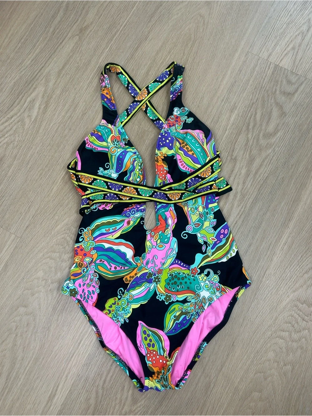 Trina Turk Sea Garden Floral-Print One-Piece Swimsuit 4